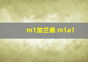 m1加兰德 m1a1